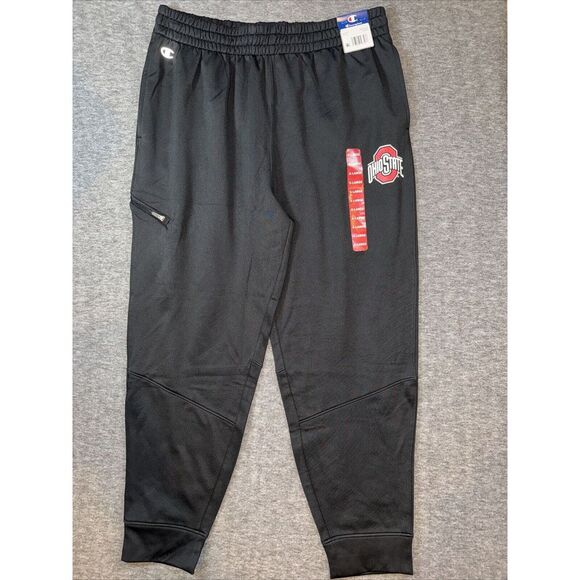 Ohio State University Buckeyes Champion Mens Joggers Sweatpants Black Sz XL NEW - Picture 1 of 8